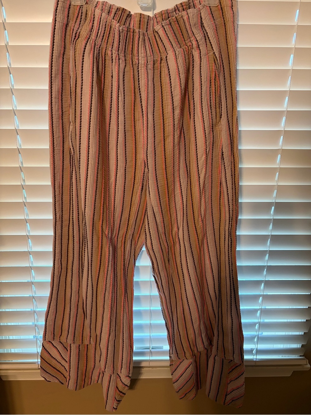 Free People Days End Tan Striped Pants - Picture 4 of 4